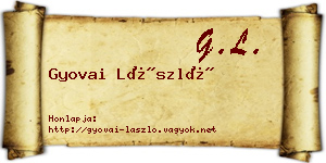 Gyovai László névjegykártya