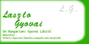 laszlo gyovai business card