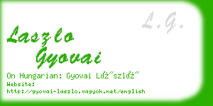 laszlo gyovai business card